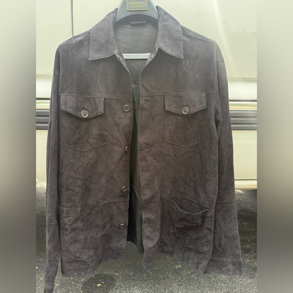 Max Davoli Baroni 100% GOAT Suede jacket—size M—Rare Material